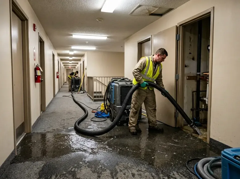 multi-unit-apartment-hallway-f-005 — frequently asked questions, Emergency Burst Pipe Water Extraction & Removal in Yardvill…